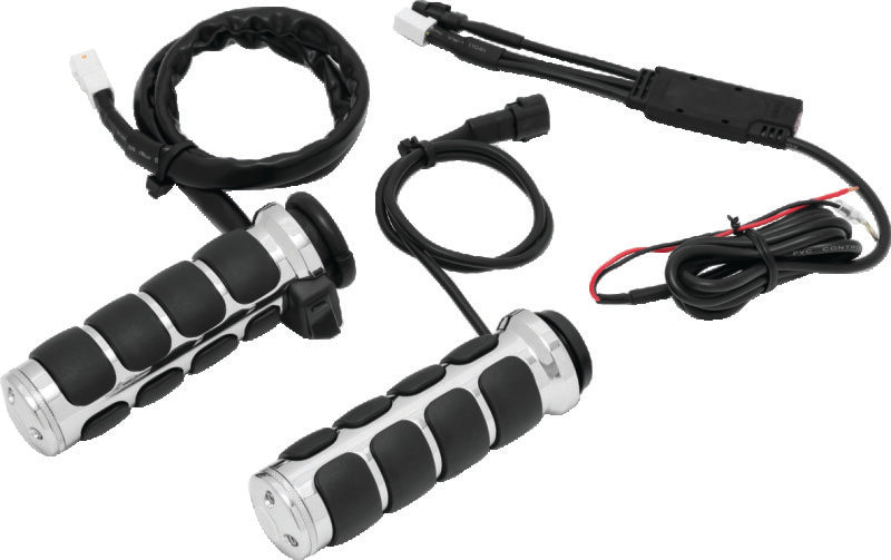 Load image into Gallery viewer, Kuryakyn Heated ISO Grips Throttle-By-Wire Chrome
