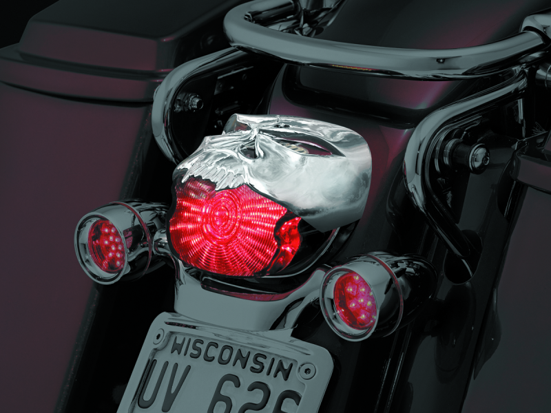 Load image into Gallery viewer, Kuryakyn Zombie Taillight Cover Chrome
