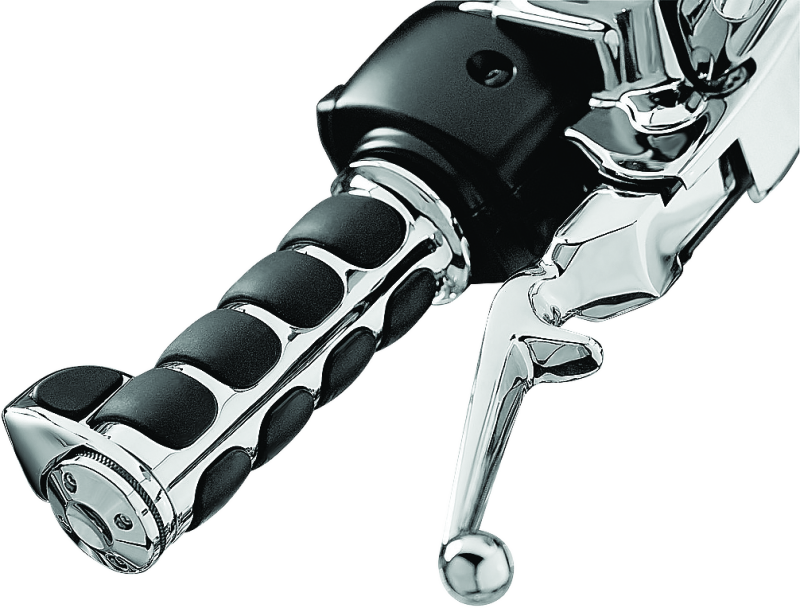 Load image into Gallery viewer, Kuryakyn Premium ISO Grips With Throttle Boss Throttle-By-Wire Chrome
