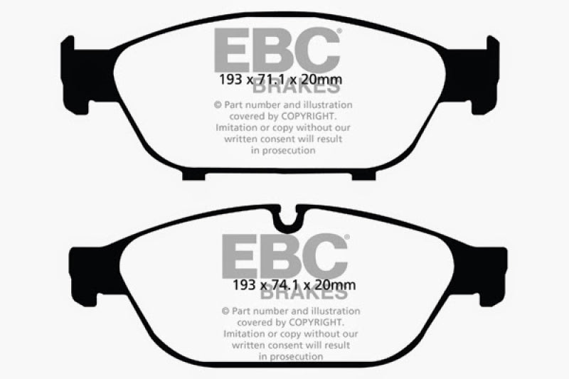 Load image into Gallery viewer, EBC 12+ Audi A6 Quattro 3.0 Supercharged Greenstuff Front Brake Pads
