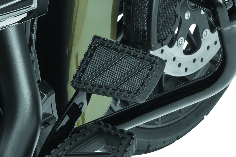 Load image into Gallery viewer, Kuryakyn Riot Brake Pedal Pad FL Models Satin Black

