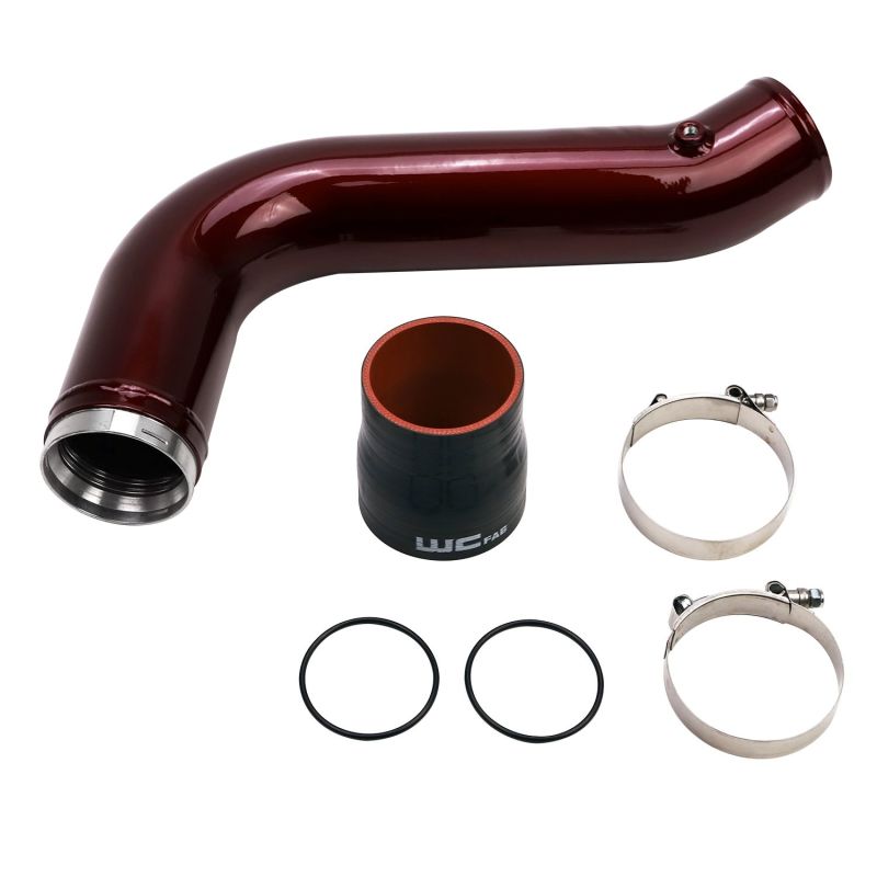 Load image into Gallery viewer, Wehrli 17-19 Chevrolet 6.6L L5P Duramax Passenger Side 3.5in Intercooler Pipe - WCFab Grey
