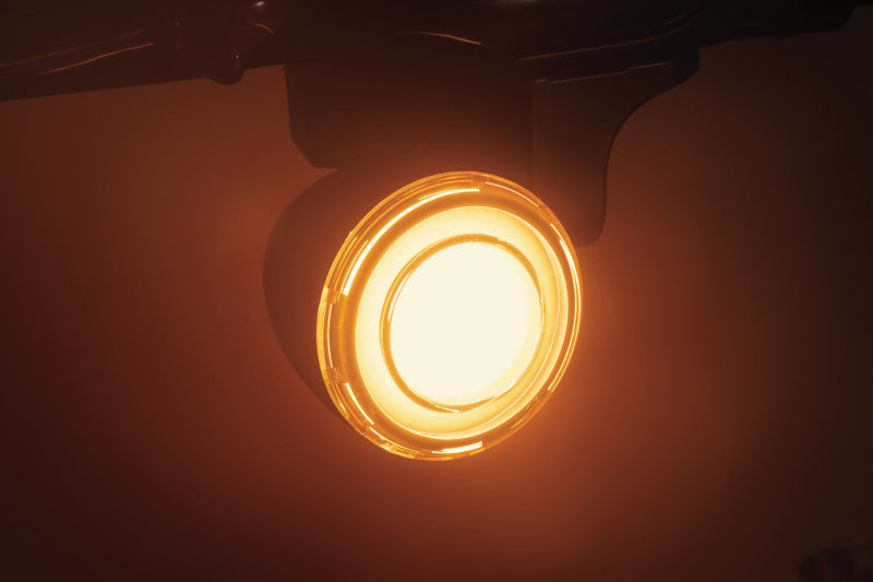 Load image into Gallery viewer, Kuryakyn Tracer L.E.D. Front Turn Signal Insert, White/Amber Light, Smoke Lens 1157
