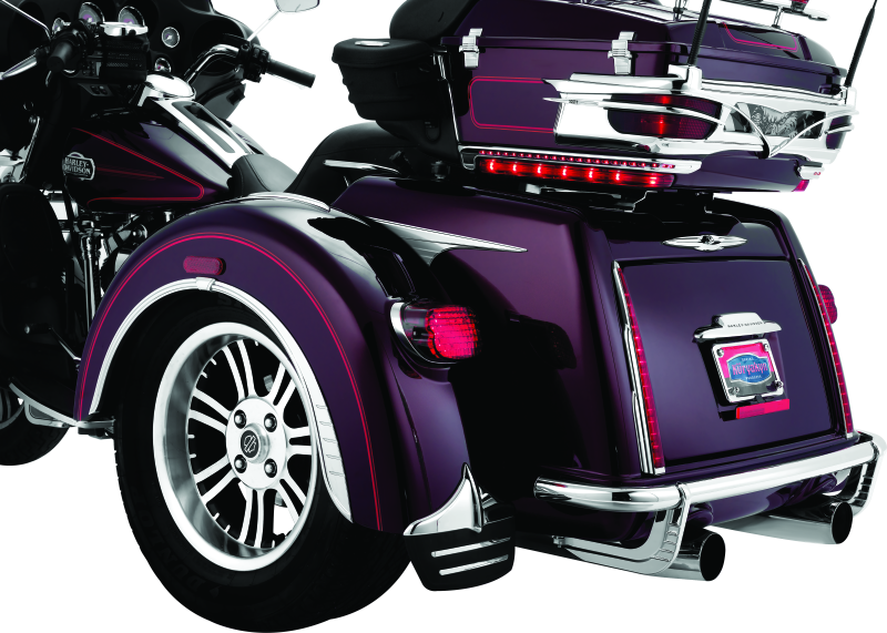Load image into Gallery viewer, Kuryakyn Rear Mud Flaps For Trikes Chrome
