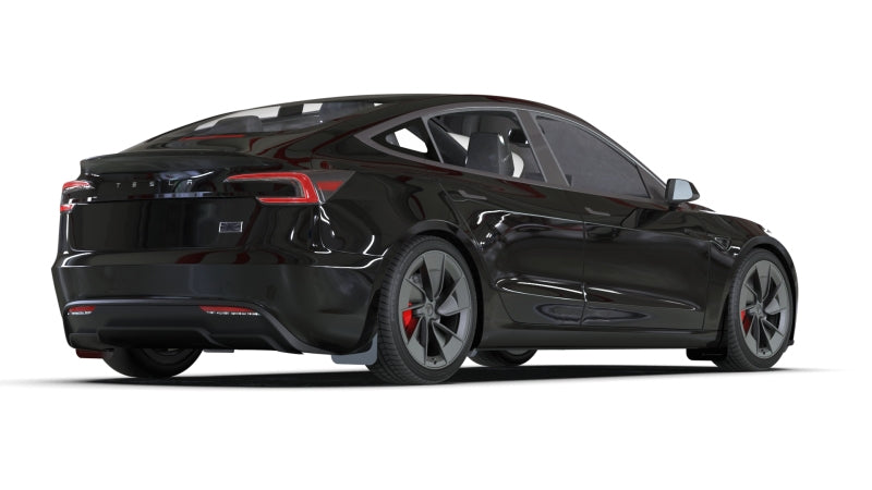 Load image into Gallery viewer, Rally Armor 2024 Tesla Model 3 Highland Black UR Mud Flap Dark Grey Logo
