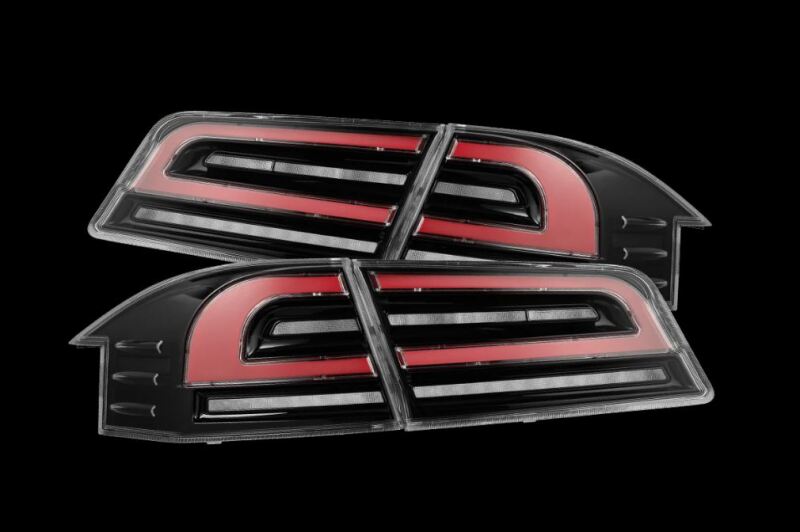 Load image into Gallery viewer, AlphaRex 12-21 Tesla Model S LUXX-Series LED Tail Lights - Black/Red
