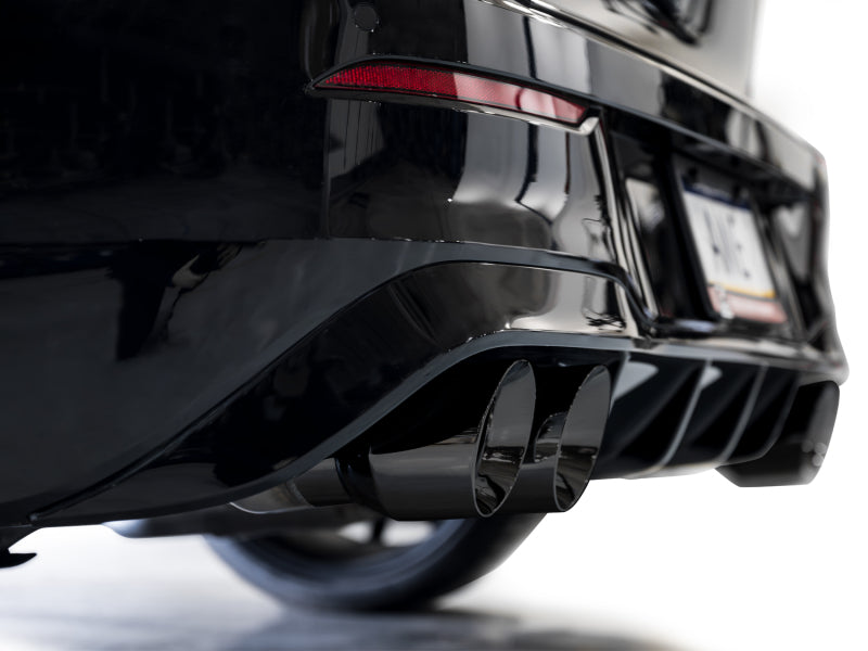 Load image into Gallery viewer, AWE MK8 Volkswagen Golf R 3in Track Edition Quad Exhaust - Diamond Black Tips
