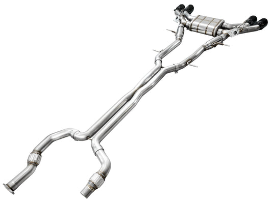 AWE Tuning 2021+ Cadillac CT4-V Blackwing SwitchPath Exhaust - Diamond Black Tips