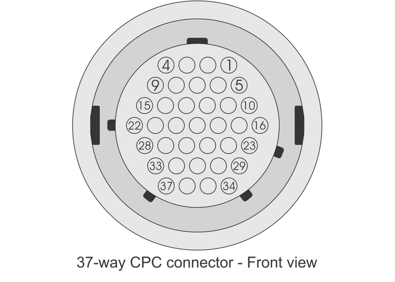 Load image into Gallery viewer, FuelTech 37-Way AMP CPC Connector Kit Diagram
