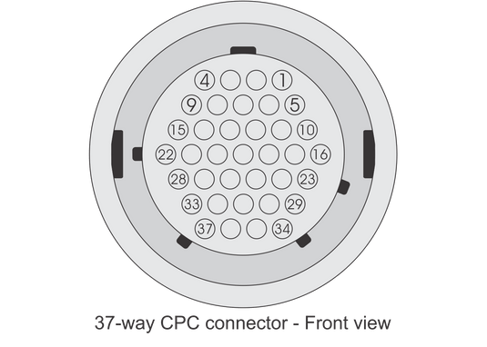 FuelTech 37-Way AMP CPC Connector Kit Diagram