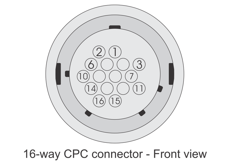 Load image into Gallery viewer, FuelTech CPC Circular Connector Kit 16-way Pin-out
