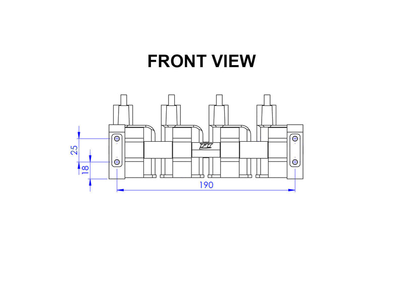 Load image into Gallery viewer, CAD drawing showing dimensions of CDI Ignition coil bracket.
