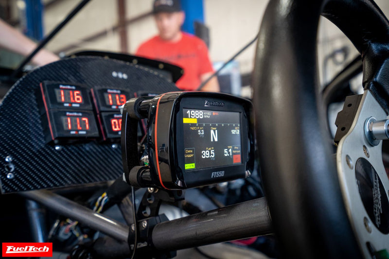 Load image into Gallery viewer, FuelTech Steering Column Mount for FT550 and FT450 engine management systems. 
