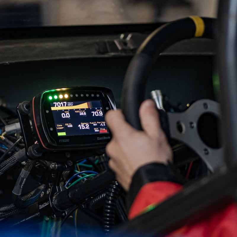 Load image into Gallery viewer, FuelTech FT600 Steering Column Mount Installed

