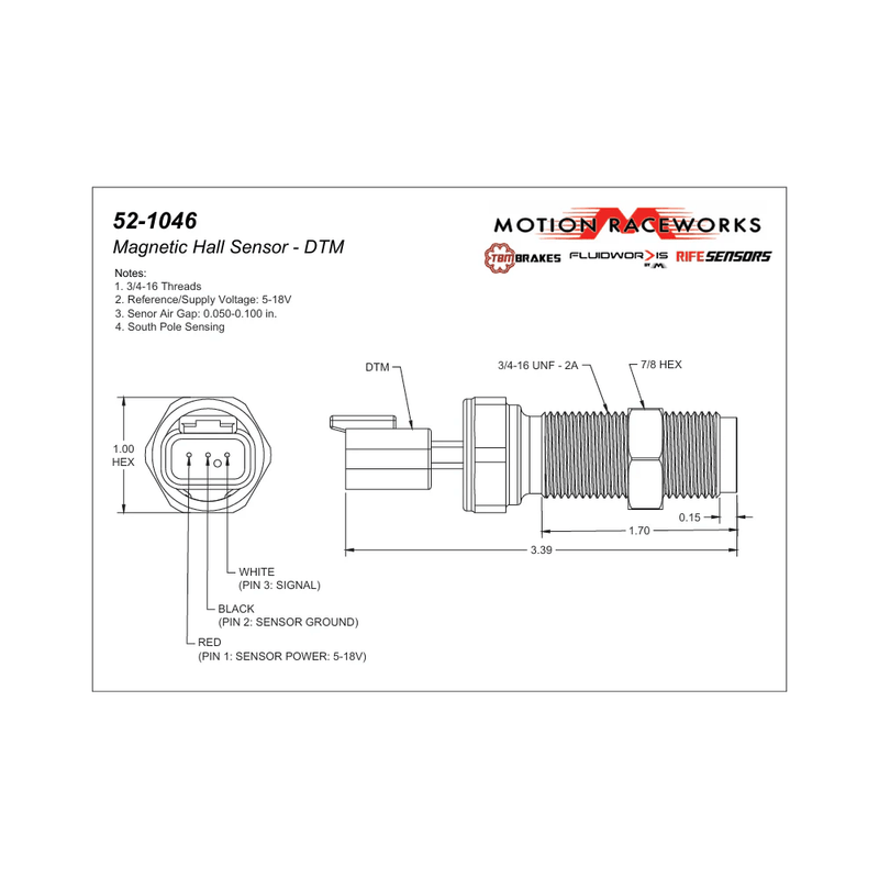 Load image into Gallery viewer, RIFE Magnetic Crank Trigger Hall Effect Sensor DTM
