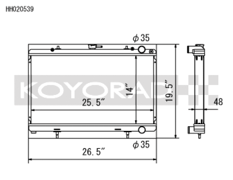 Load image into Gallery viewer, Koyo 89-94 Nissan 240SX S13 2.4L KA24E/DE (MT) Radiator
