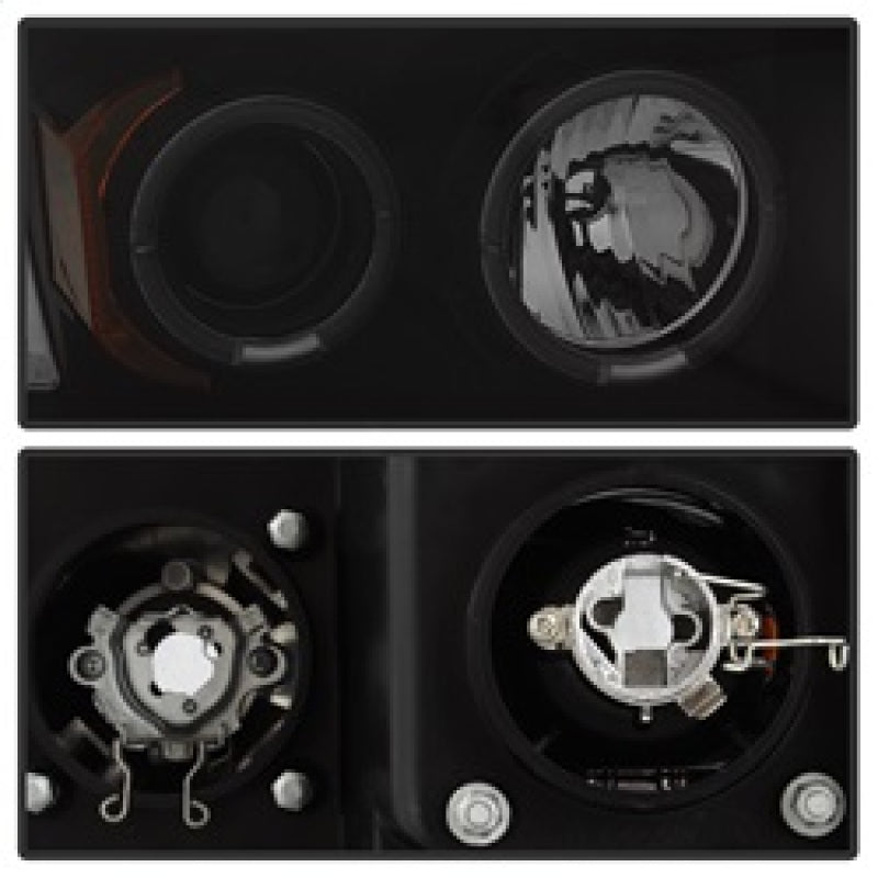 Load image into Gallery viewer, Spyder Dodge Ram 1500 02-05 03-05 Projector Headlights LED Halo LED Blk Smke PRO-YD-DR02-HL-BSM
