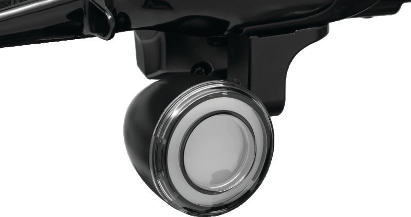 Load image into Gallery viewer, Kuryakyn Tracer L.E.D. Front Turn Signal Insert, White/Amber Light, Smoke Lens 1157
