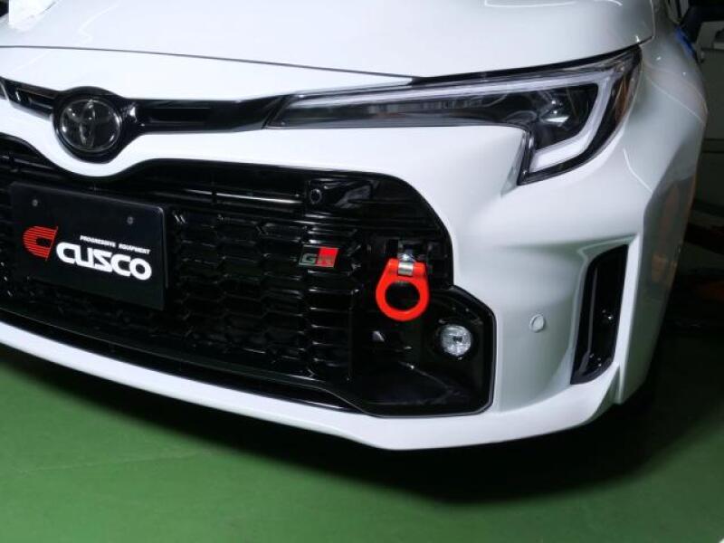 Load image into Gallery viewer, Cusco Folding Tow Hook 2020+ Toyota GR Yaris (GXPA16 GXPA12) Red Steel
