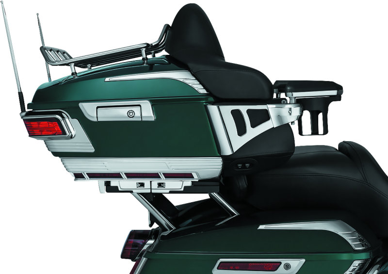 Load image into Gallery viewer, Kuryakyn Quick Adjust Tour-Pak Relocator 14-Up Touring Chrome
