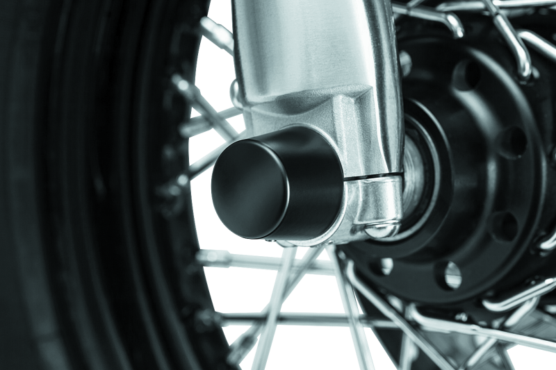 Load image into Gallery viewer, Kuryakyn Front Axle Nut Caps Satin Black

