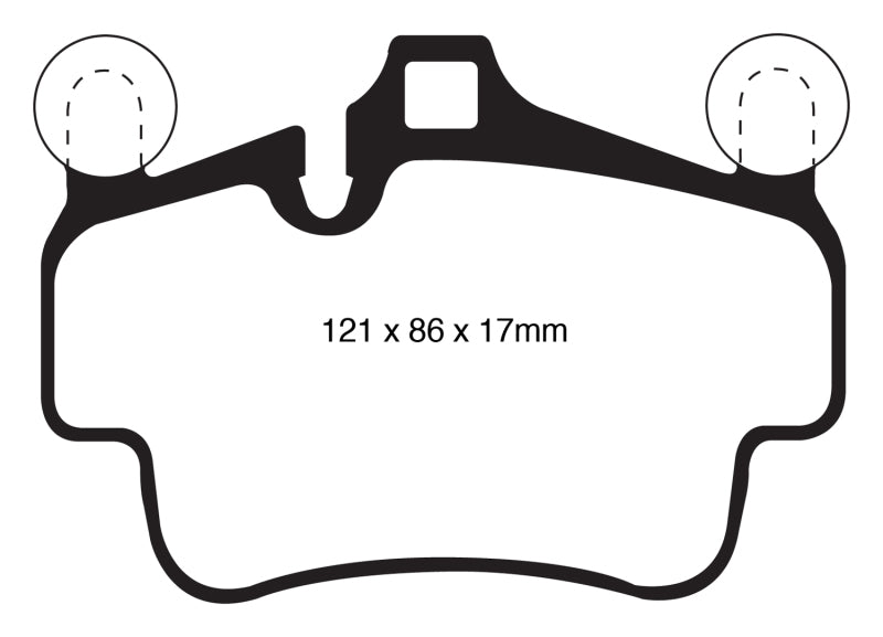 Load image into Gallery viewer, EBC 07-08 Porsche 911 (997) (Cast Iron Rotor only) 3.6 Carrera 2 Redstuff Front Brake Pads
