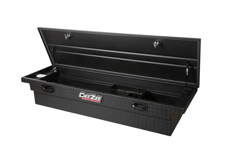Load image into Gallery viewer, Deezee Universal Tool Box - Red Crossover - Single Lid Black BT Pull Handle (Low/Txt Blk)
