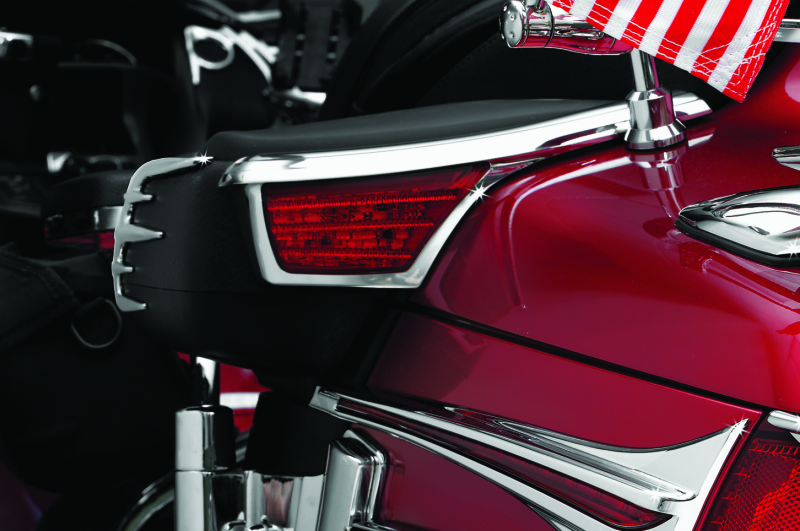 Load image into Gallery viewer, Kuryakyn L.E.D. Passenger Armrest Trim With Turn Signal 06-17 GL1800 Chrome
