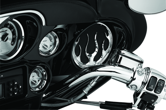 Kuryakyn Flame Speaker Grills Chrome