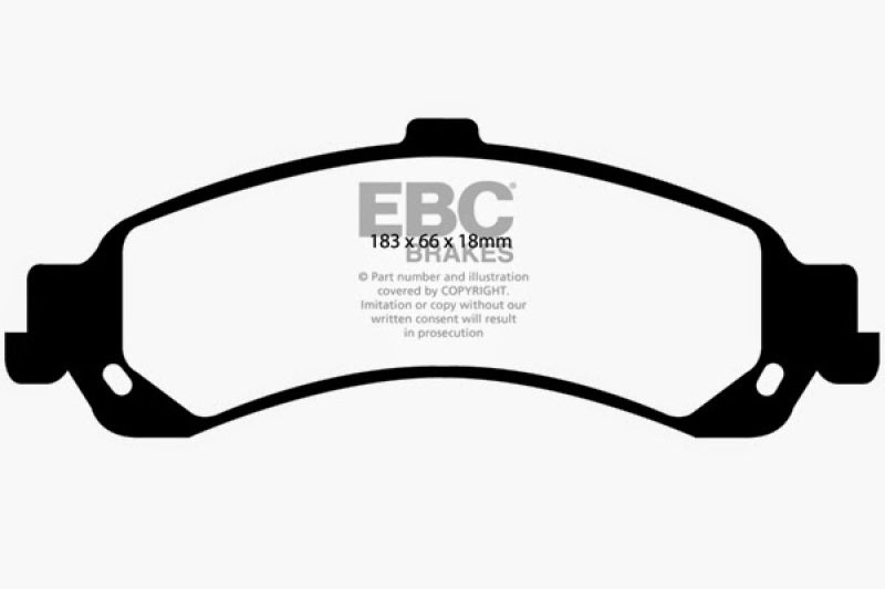 Load image into Gallery viewer, EBC 02 Cadillac Escalade 5.3 (PBR rear caliper) Yellowstuff Rear Brake Pads
