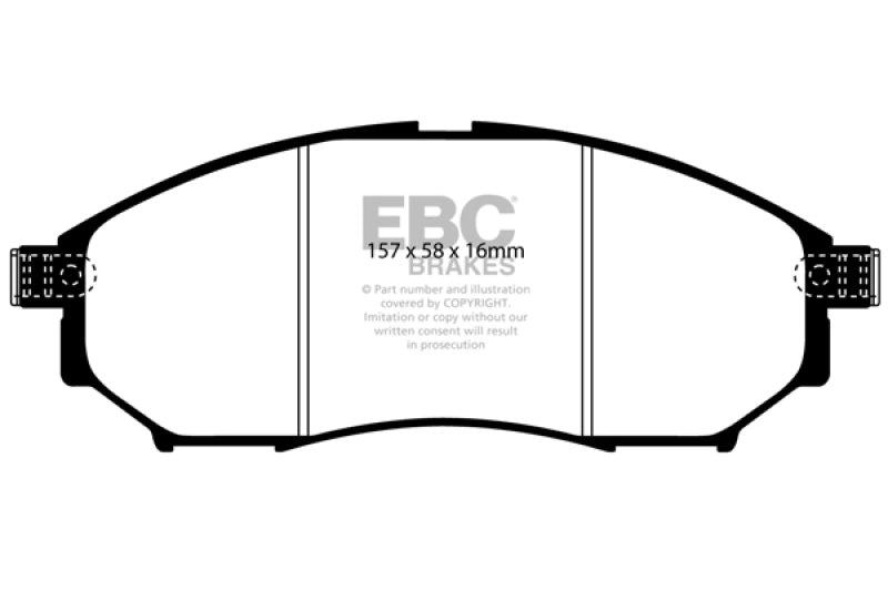 Load image into Gallery viewer, EBC 08-13 Infiniti EX35 3.5 Greenstuff Front Brake Pads
