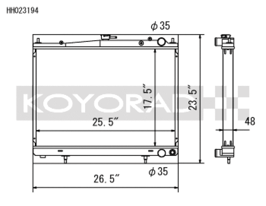Koyo 00-02 Nissan Skyline GTR 2.6L Turbo Racing Radiator