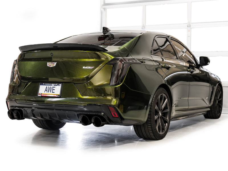 Load image into Gallery viewer, AWE Tuning 2021+ Cadillac CT4-V Blackwing SwitchPath Exhaust - Diamond Black Tips
