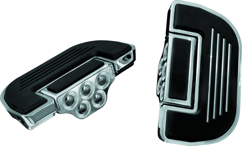 Load image into Gallery viewer, Kuryakyn Premium Ribbed Floorboards Without Adapter Chrome
