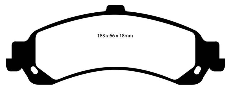 Load image into Gallery viewer, EBC 02 Cadillac Escalade 5.3 (PBR rear caliper) Yellowstuff Rear Brake Pads
