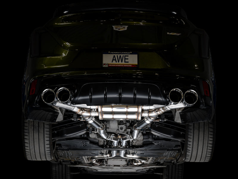 Load image into Gallery viewer, AWE Tuning 2021+ Cadillac CT4-V Blackwing SwitchPath Exhaust - Chrome Silver Tips
