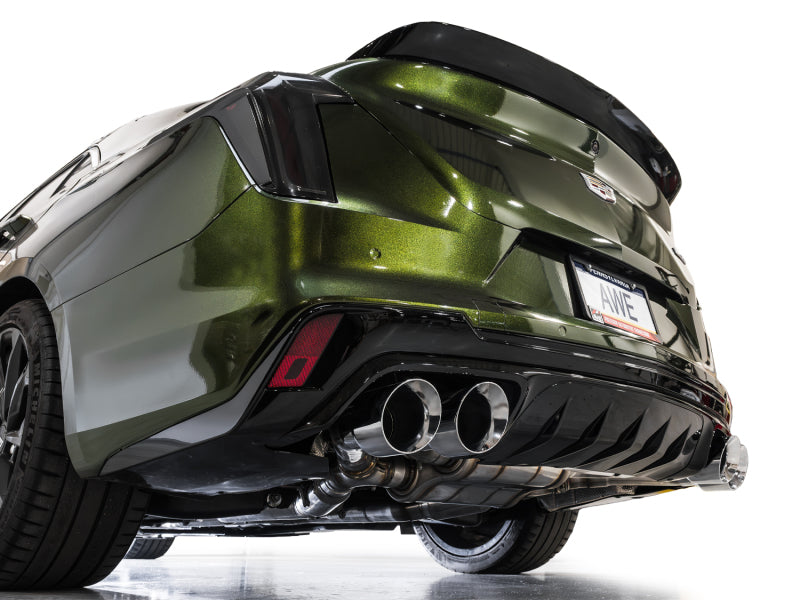 Load image into Gallery viewer, AWE Tuning 2021+ Cadillac CT4-V Blackwing SwitchPath Exhaust - Chrome Silver Tips
