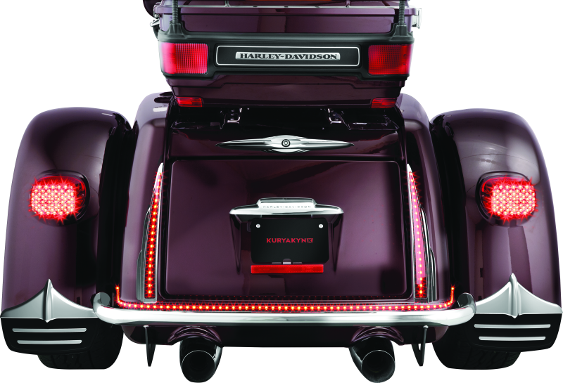 Load image into Gallery viewer, Kuryakyn Rear Mud Flaps For Trikes Chrome
