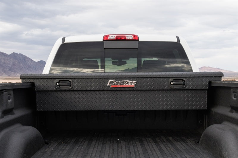 Load image into Gallery viewer, Deezee Universal Tool Box - Red Crossover - Single Lid Black BT Pull Handle (Low/Txt Blk)
