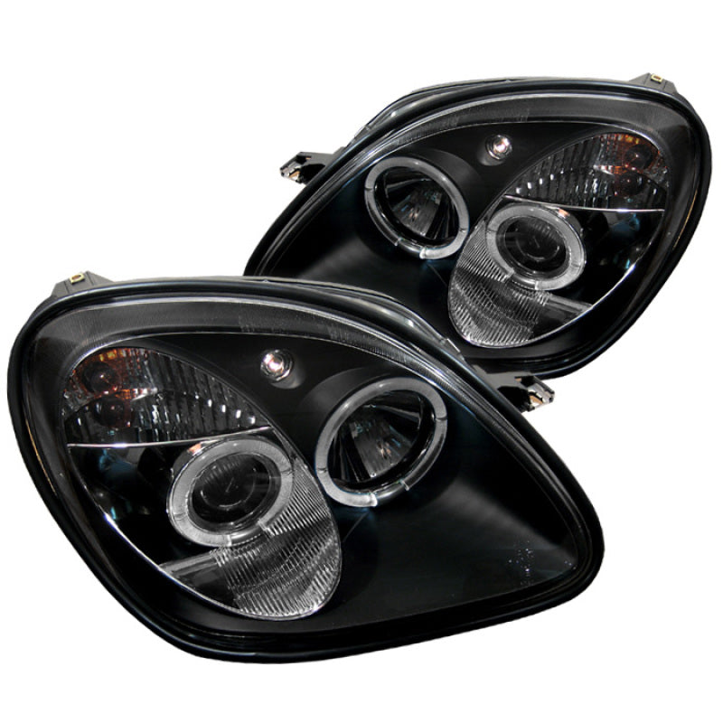 Load image into Gallery viewer, Spyder Mercedes Benz SLK 98-04 1PC Projector Halogen Model- LED Halo Blk PRO-YD-MBSLK98-1PC-HL-BK
