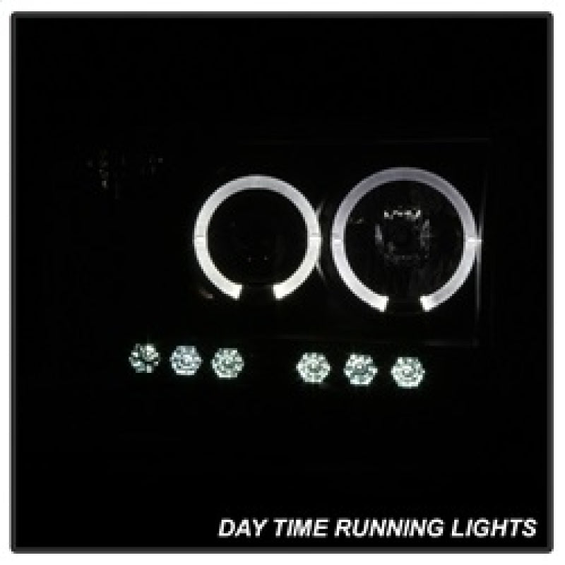 Load image into Gallery viewer, Spyder Dodge Ram 1500 02-05 03-05 Projector Headlights LED Halo LED Blk Smke PRO-YD-DR02-HL-BSM
