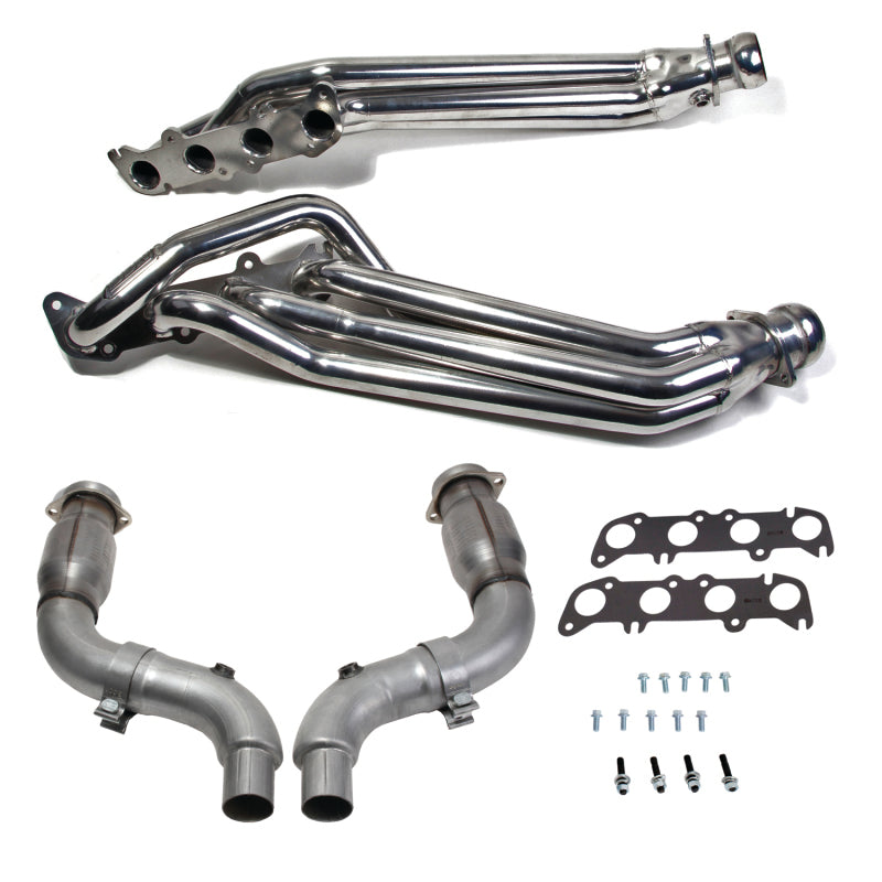 Load image into Gallery viewer, BBK 15-23 Ford Mustang GT 5.0 1-7/8in Headers w/High Flow Catted Mid Pipe (Silver Ceramic)
