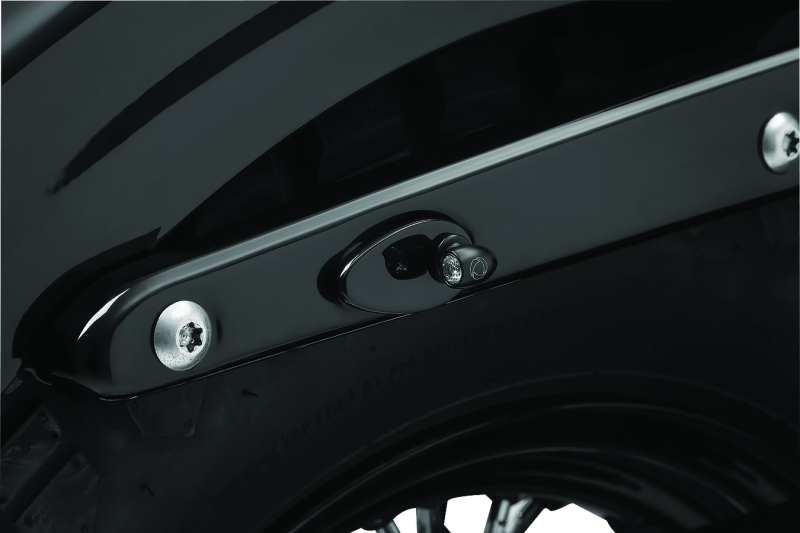 Load image into Gallery viewer, Kuryakyn Fender Strut Cover Plates Gloss Black
