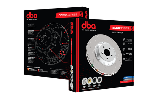 DBA Nissan Skyline (Various) Front Slotted 5000 Series 2 Piece Rotor Assembled w/ Black Hat