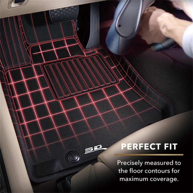 Load image into Gallery viewer, 3D MAXpider 2024 Tesla Model 3 Kagu 1st &amp; 2nd Row Floormat - Black
