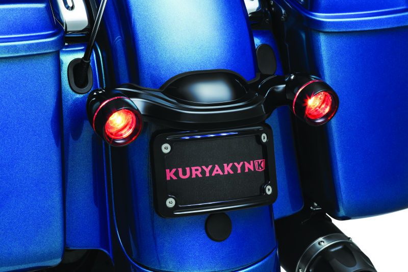 Load image into Gallery viewer, Kuryakyn Curved License Plate Mount Black
