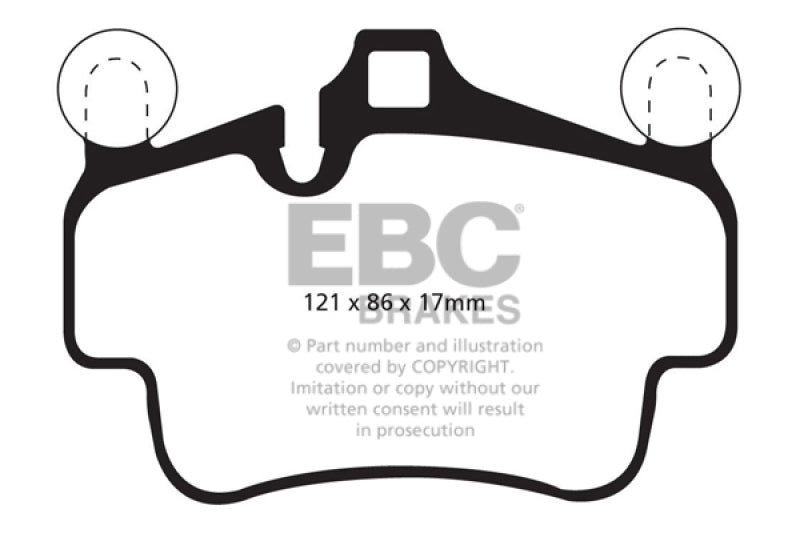 Load image into Gallery viewer, EBC 07-08 Porsche 911 (997) (Cast Iron Rotor only) 3.6 Carrera 2 Redstuff Front Brake Pads
