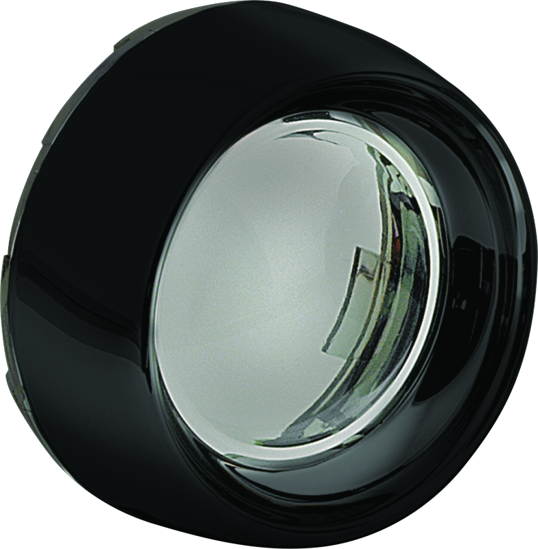 Load image into Gallery viewer, Kuryakyn Deep Dish Bezel For Bullet Turn Signals Smoke Lens Gloss Black
