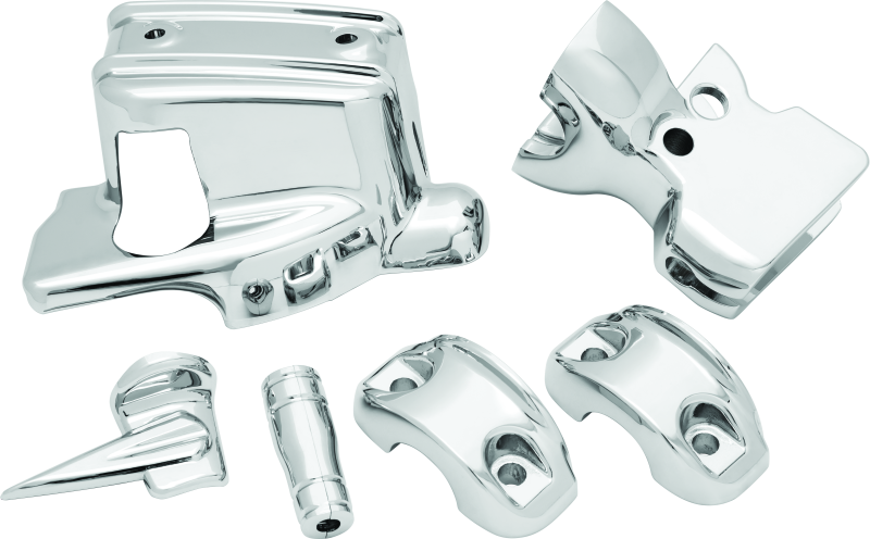 Load image into Gallery viewer, Kuryakyn Handlebar Control Dress Up Kit Chrome
