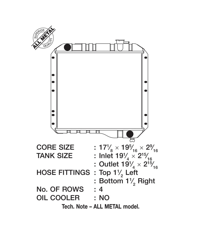 Load image into Gallery viewer, CSF 70-80 Toyota Landcruiser 3.9L/4.2L Heavy Duty 4 Row All Metal Radiator
